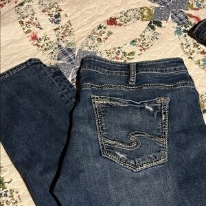 Silver Jeans Women's Dark Blue Straight Leg Jeans